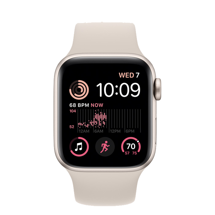 Apple Watch SE 2022 GPS, Viền nhôm dây cao su | Chính Hãng VN/A