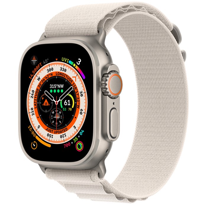 Apple Watch Ultra 49mm Viền Titan Dây Vải Cỡ Vừa | Chính hãng VN/A