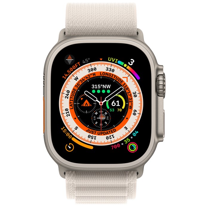 Apple Watch Ultra 49mm Viền Titan Dây Vải Cỡ Nhỏ | Chính hãng VN/A